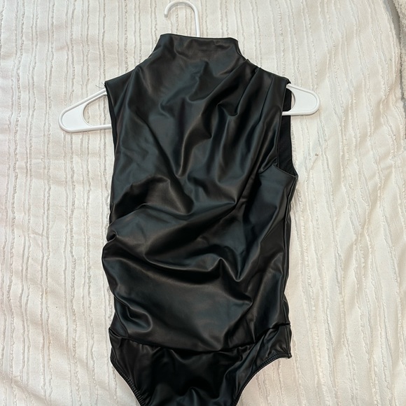 Fashion Nova leather high neck bodysuit - Picture 1 of 3